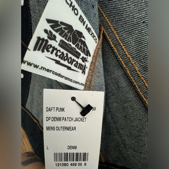 DAFT PUNK Raw denim patch merch jacket Mens large maxfields Beverly Hills pop up - Picture 5 of 9